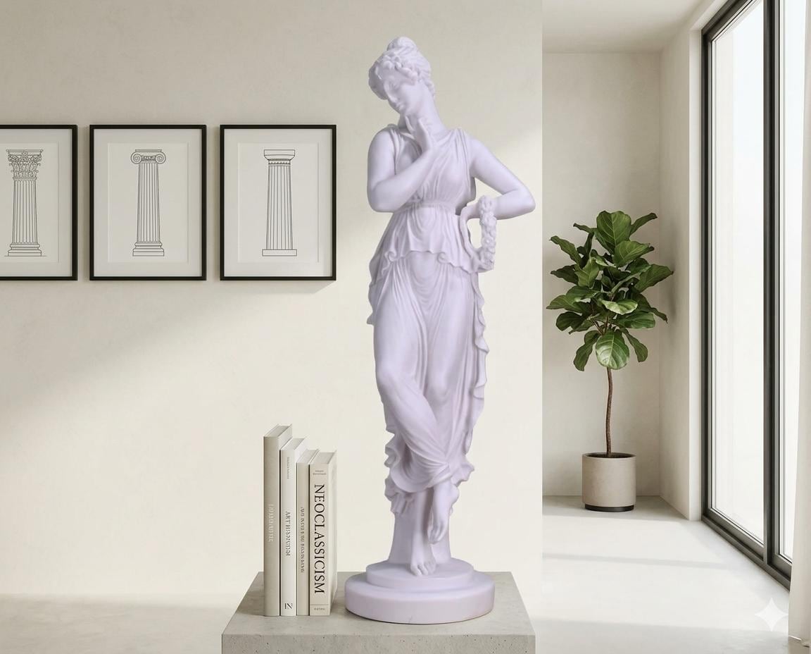 Antonio Canova Dancer Sculpture – Greek Cast Marble Museum Replica