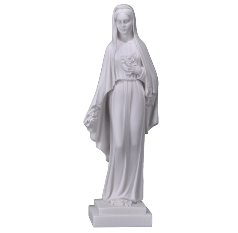 Virgin Mary Mother of JESUS Holy Our Lady Of Rose Madonna Statue Sculpture image 1