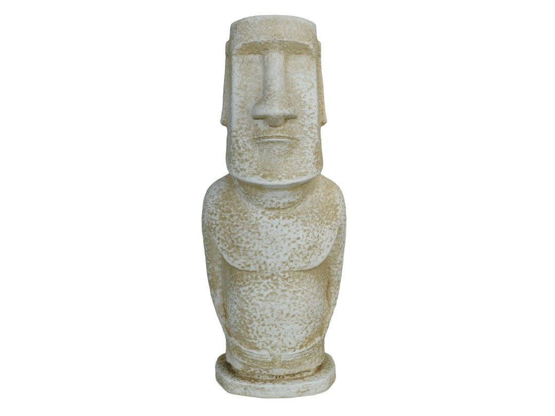 MOAI Sculpture Statue Figure Easter Island Hard Plaster Etsy