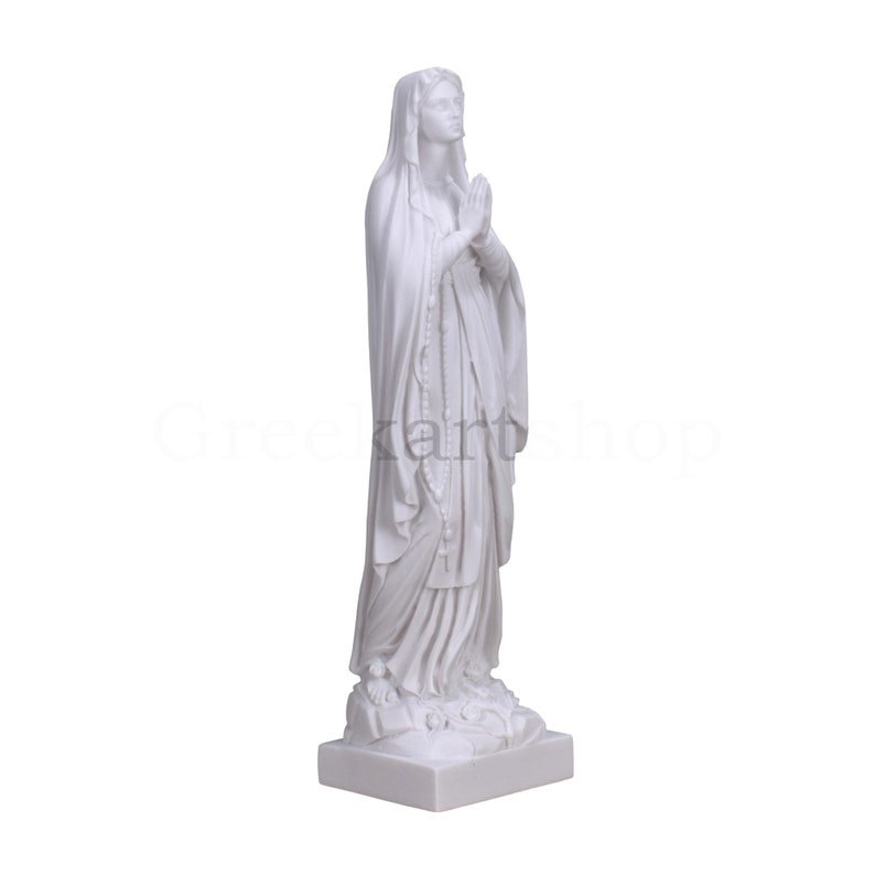 Our Lady Blessed Virgin Mary Greek Cast Marble Statue Sculpture 15.75 inches 40 cm image 6