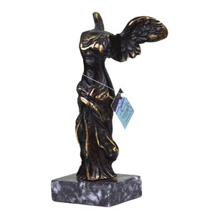 Nike of Samothrace winged Victory Real Bronze Metal art sculpture handmade in Greece