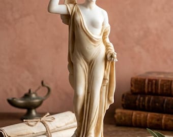 アフロディーテ女神と白鳥の像 ギリシャ・ローマ神話 アラバスター彫刻