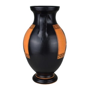 Amphora with Greek Spartan helmet lambda symbol Vase Ancient Greek Pottery Ceramic image 3