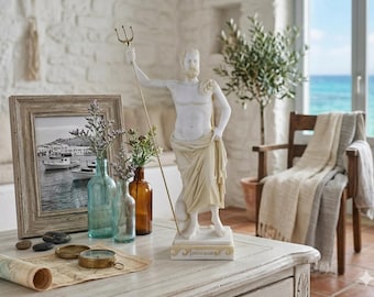 Poseidon of Melos Ancient Greek Roman Sculpture Statue Museum Athens Cast Marble