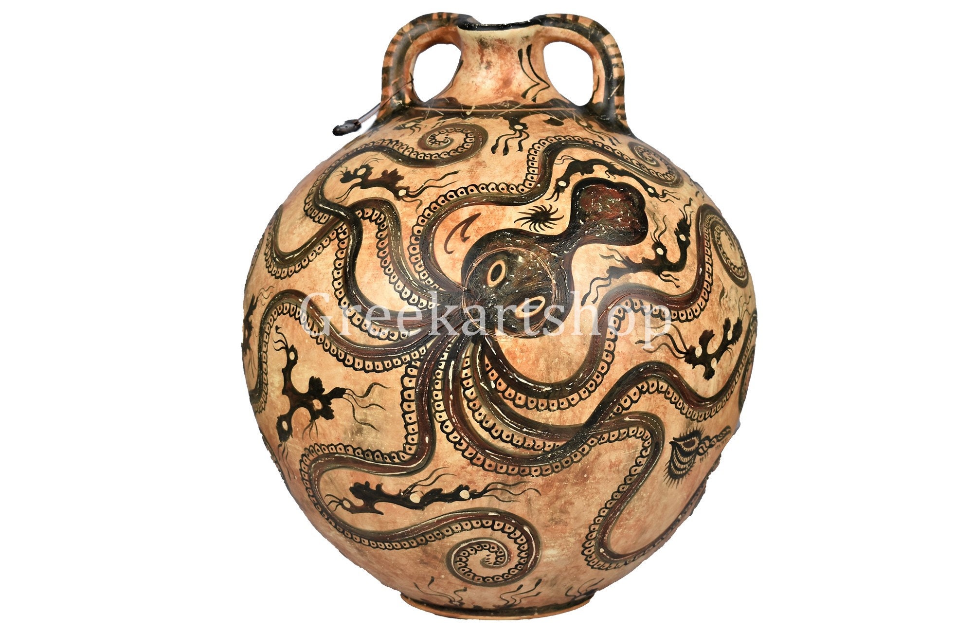 Marine Style Octopus Flask From Palaikastro