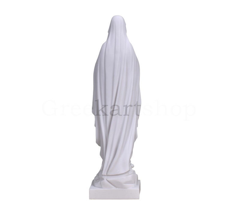 Our Lady Blessed Virgin Mary Greek Cast Marble Statue Sculpture 15.75 inches 40 cm image 4