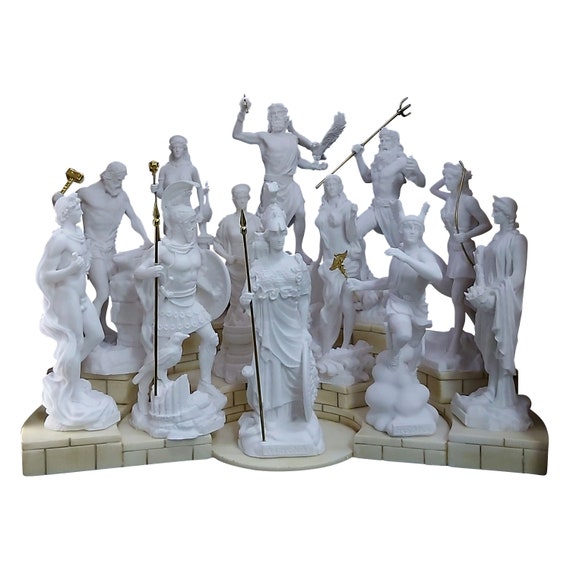12 Olympian gods Set Statues Greek Pantheon NEW White 
