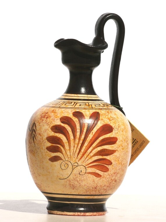 Greek Black Figure Ceramic Vase Pot Pottery Painting Greek God Etsy