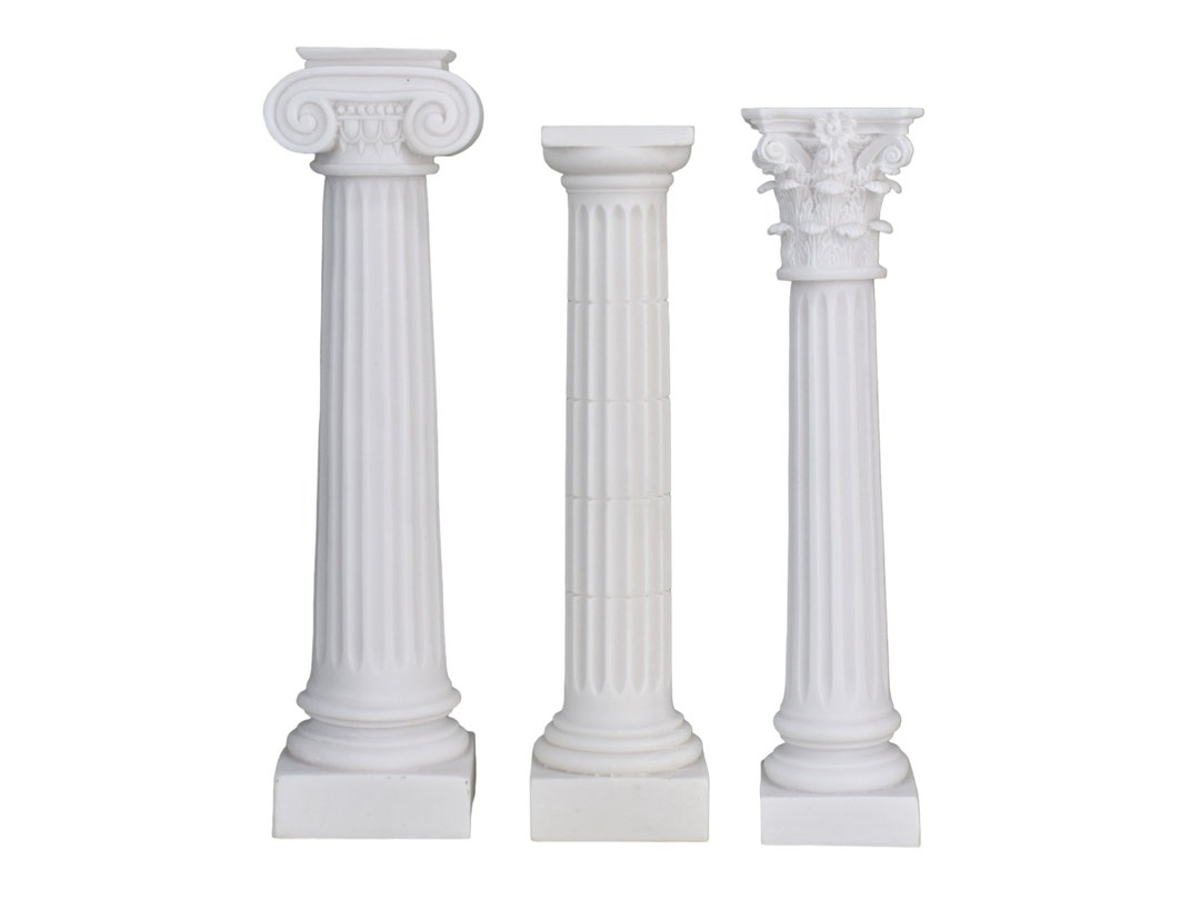 セット 3 柱 柱 イオニア式 ドーリア式 コリント式 オーダー建築 装飾