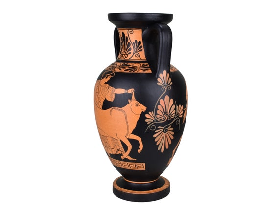 Rape of Europa Europe and Bull God Zeus Vase Ancient Greek Pottery