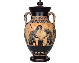 Achilles & Ajax Exekias Ancient Greek Amphora Vase Pottery Vatican Museum