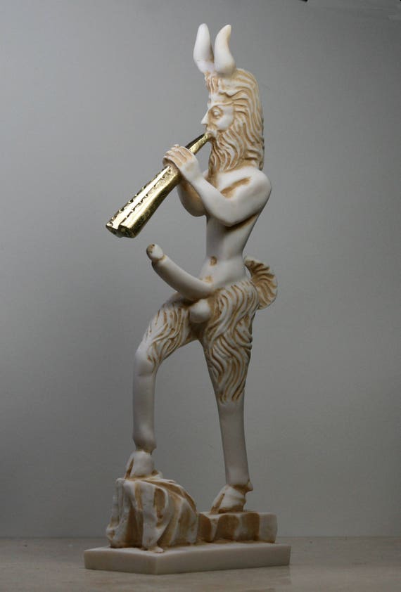 PAN Faunus Greek Wild Nature God Penis Phallus Figurine Statue Etsy.