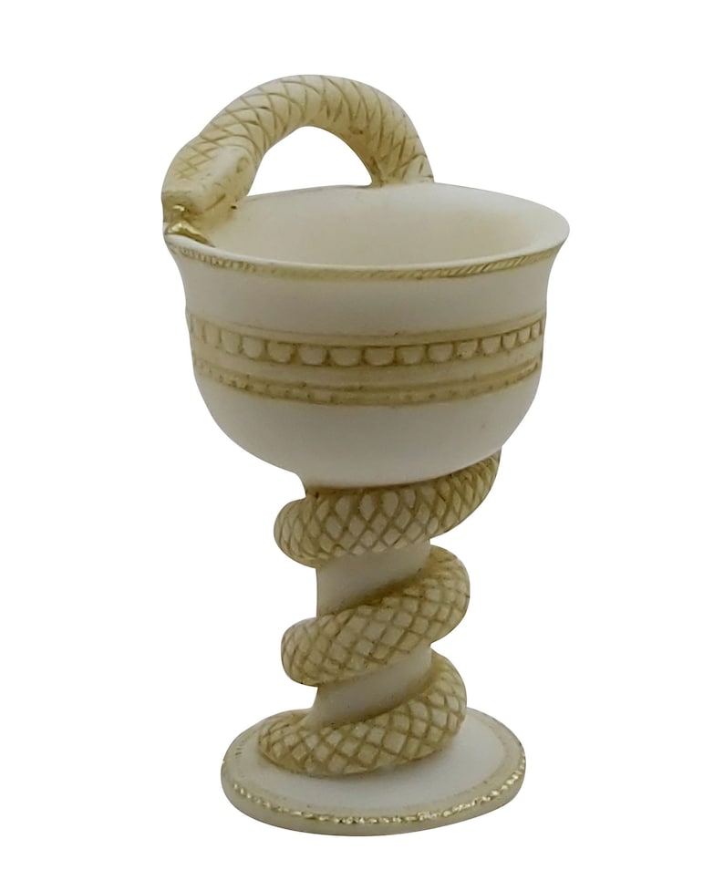 Bowl of Hygieia Greek Goddess of Health Symbol of Pharmacy Cup Chalice Snake image 2