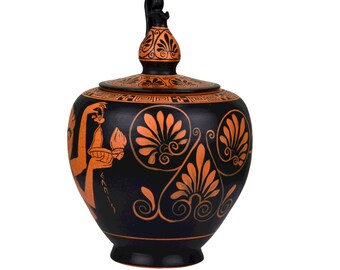 パンドラの箱と女神の希望の宝石瓶花瓶古代神話ギリシャ陶器陶器