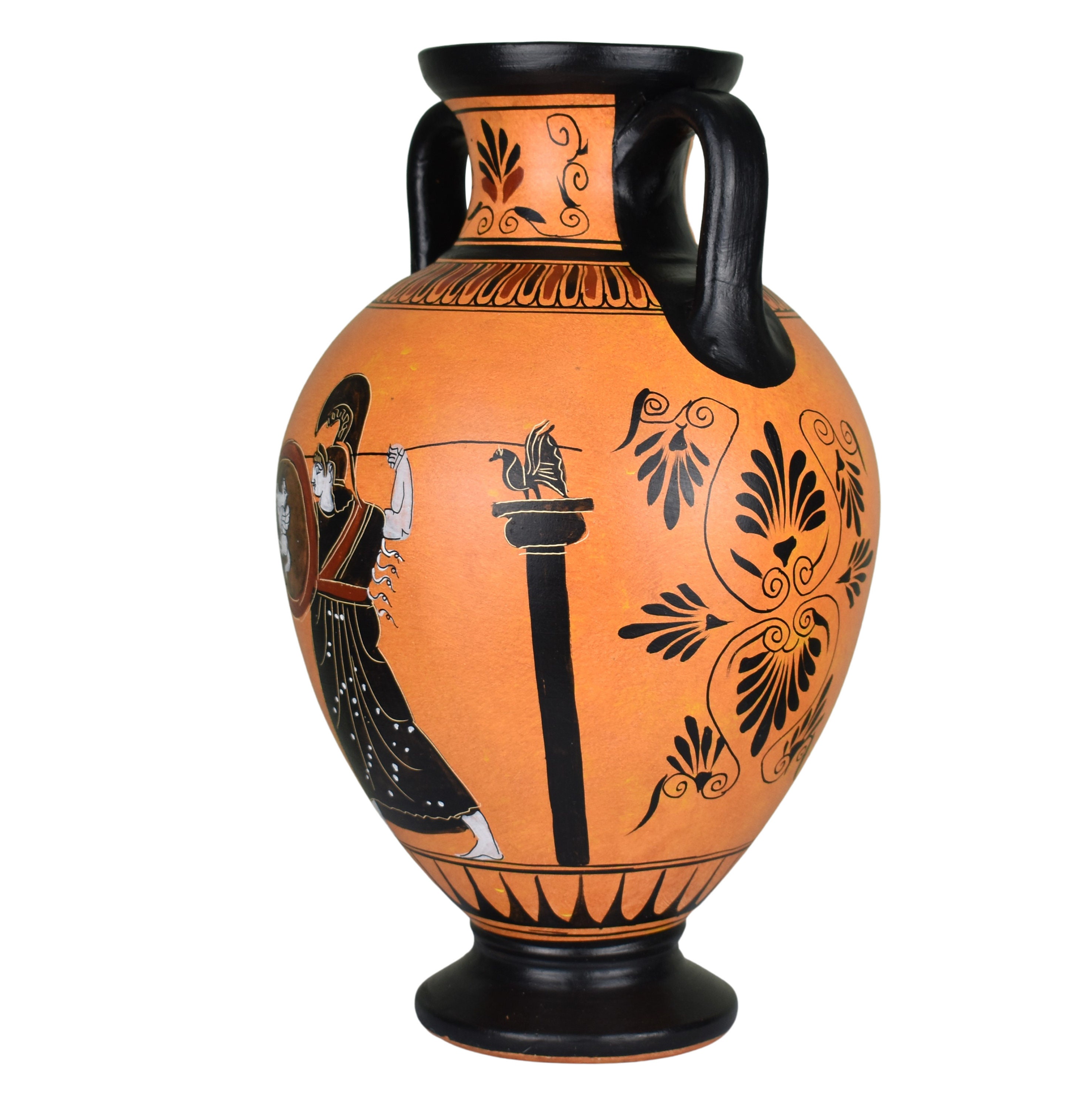 アキレウスの遺体を運ぶアイアス アンフォラの花瓶 古代ギリシャの陶器