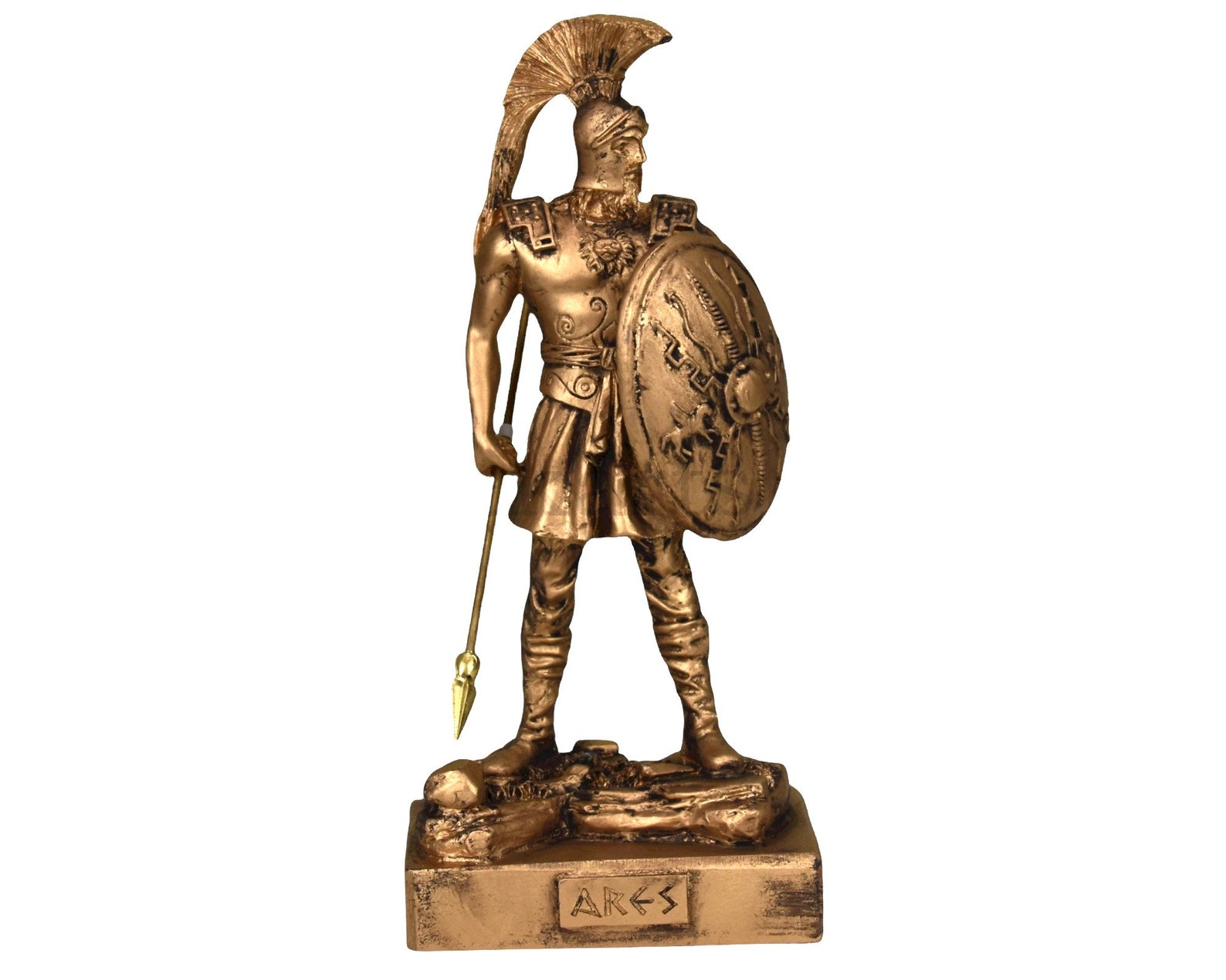 ARES MARS God of War Statue Sculpture Figure Cast Marble Etsy