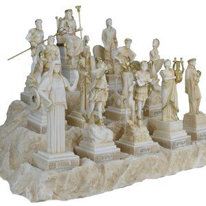 Set 12 Greek Olympian Gods Statues - Complete Pantheon Collection - Mythology Art image 6