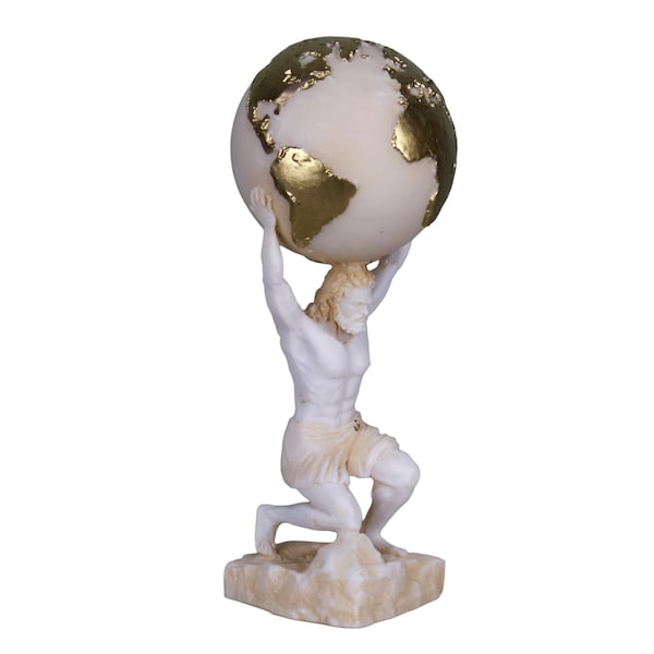 Atlas Titan God  Statue Greek cast marble Small Sculpture statue  mythology ancient Greece