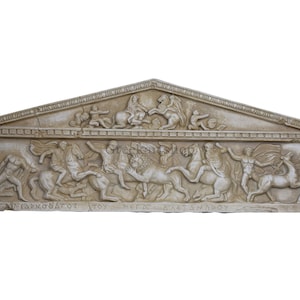 relief Great Alexander king Sarcophagus Hunting Scene Cast Stone Greek Sculpture Wall Decor