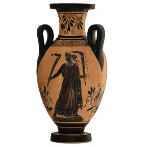 Goddess Persephone Hades Demeter Hydria  Vase Painting  Ancient Greek Pottery Ceramic