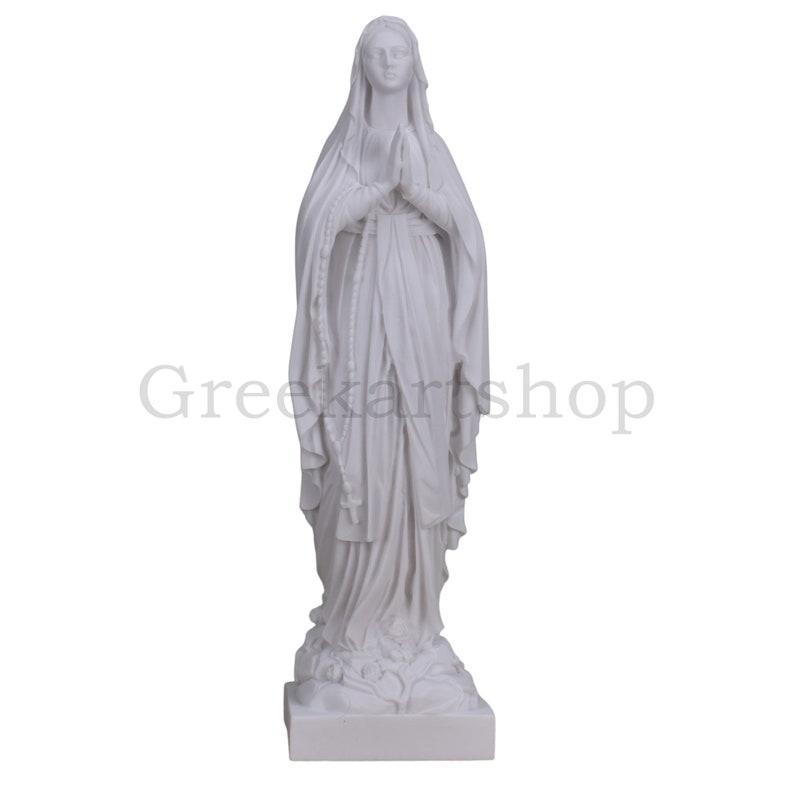 Our Lady Blessed Virgin Mary Greek Cast Marble Statue Sculpture 15.75 inches 40 cm image 7