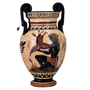 Amphora Vase Goddess Diana Artemis & Athena Ancient Greek Pottery Ceramic