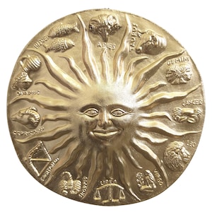 Koło zodiaku koło słoneczne horoskop znaki astrologiczne ceramiczny dysk