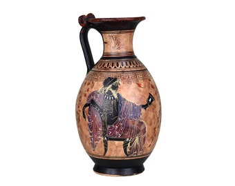 アンフォラ花瓶、黒像式陶器、ギリシャ陶器花瓶、古代ギリシャ花瓶