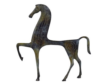 Ancient Greek Horse Real Bronze Metal art sculpture handmade in Greece home decor