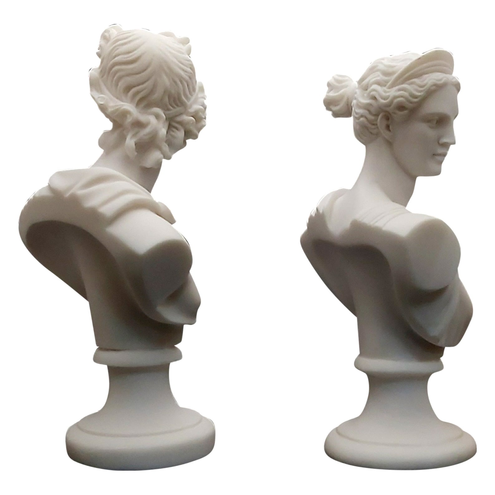 Set 2 Bustes God Apollo & Godin Artemis Diana Griekse Cast ...