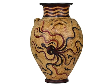 Octopus Vase Amphora Marine Style mInoan pottery knossos museum copy