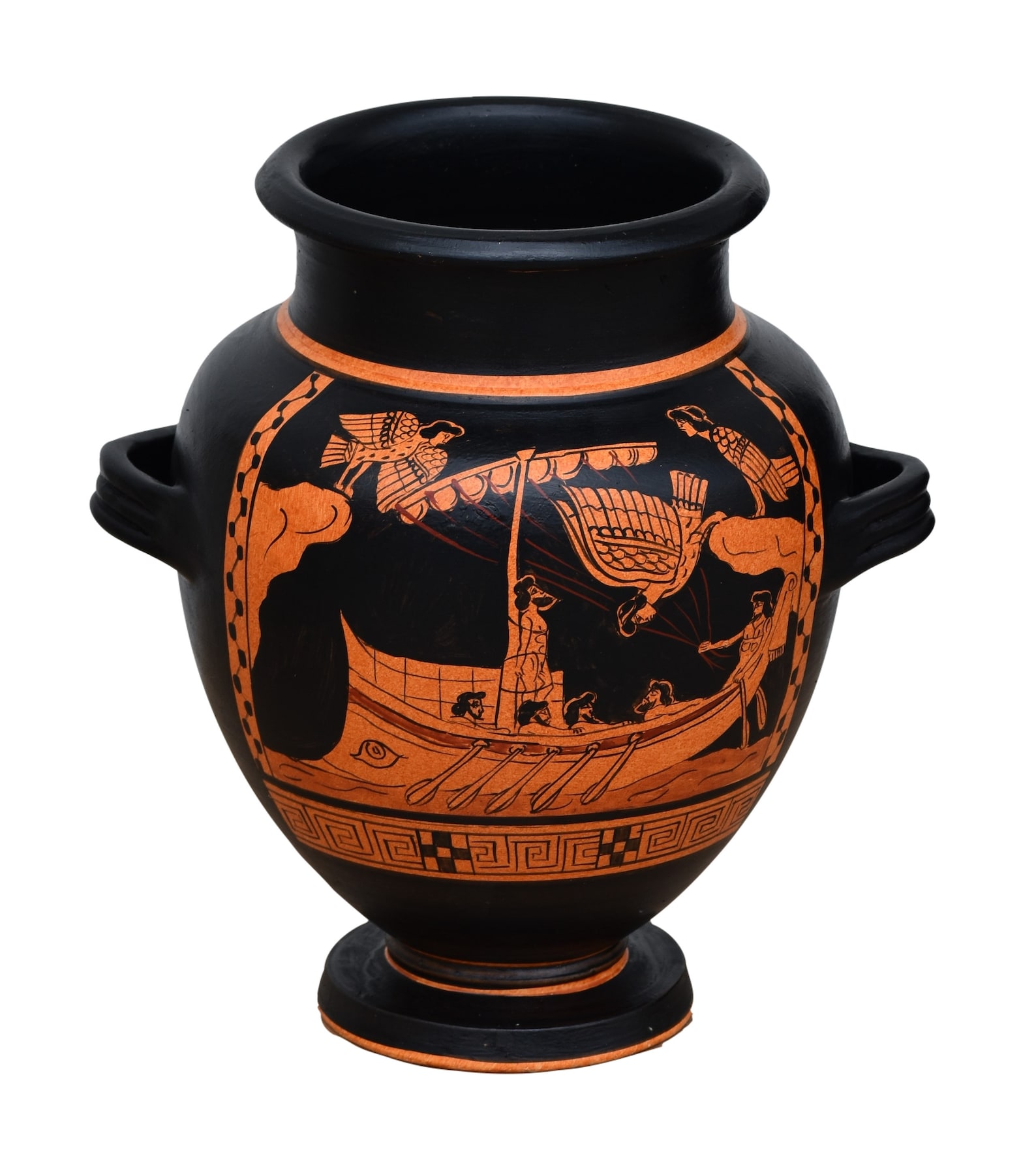 Odysseus & Sirens Stamnos Ancient Greek Ceramic Vase Pottery Etsy