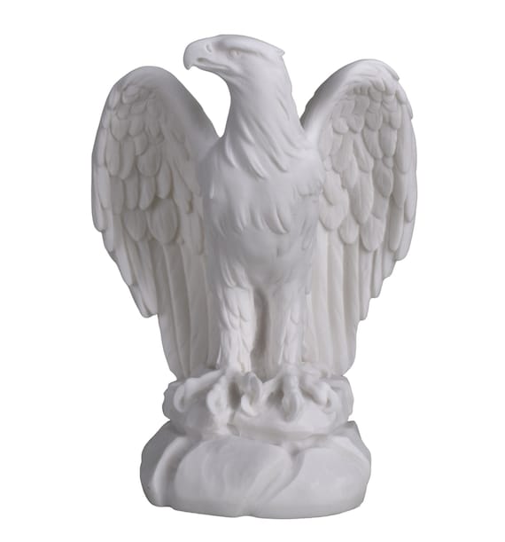 Statue Aigle Romaine Aquila - Empire Romain - Marbre Coulé - Fabriquée En Grèce - Neuve