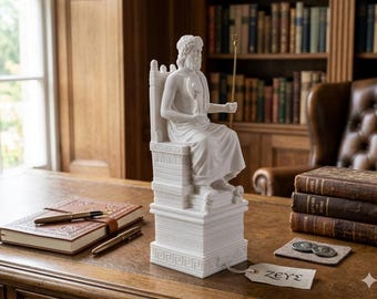 ゼウス像 ローマ神話のユピテル神 古代ギリシャ神話 ブロンズ製 高さ