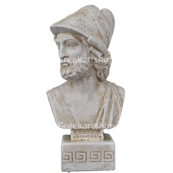 Onrecht Bezem Senator Ajax de Grote buste hoofd Homerus' Ilias gegoten steen - Etsy Nederland
