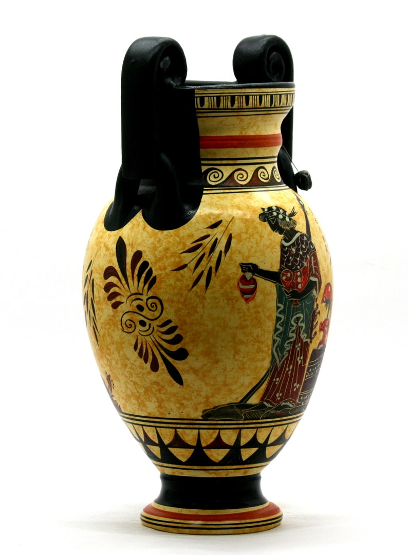 Amphora Vase Goddess Diana Artemis /& Athena Ancient Greek Pottery Ceramic **Free Shipping and Free Tracking Number**