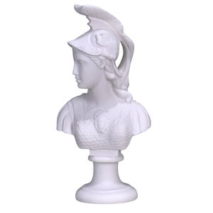 Athene Athena Minerva Pallas Goddess of Wisdom Bust Head  Statue Sculpture 9.84in - 25cm