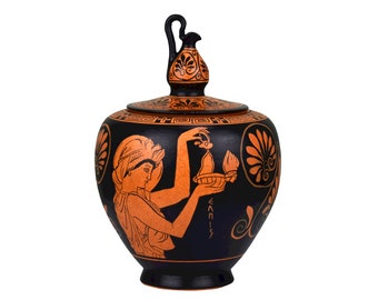 パンドラの箱と女神の希望の宝石瓶花瓶古代神話ギリシャ陶器陶器