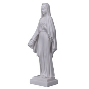 Virgin Mary Mother of JESUS Holy Our Lady Of Rose Madonna Statue Sculpture image 2