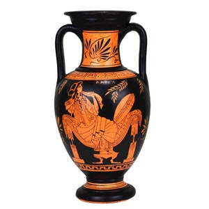 God Apollo and Daphne painting Ancient Greek Vase Pottery