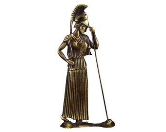 Greek roman goddess Athena Minerva Real Bronze Metal art sculpture handmade in Greece
