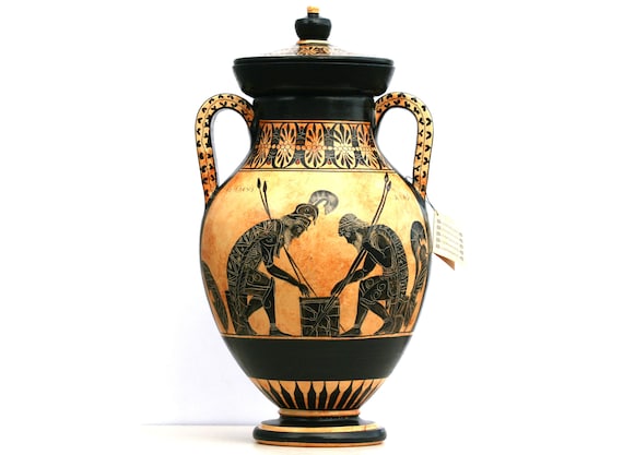 Achilles Ajax Exekias Ancient Greek Amphora Vase Museum Etsy