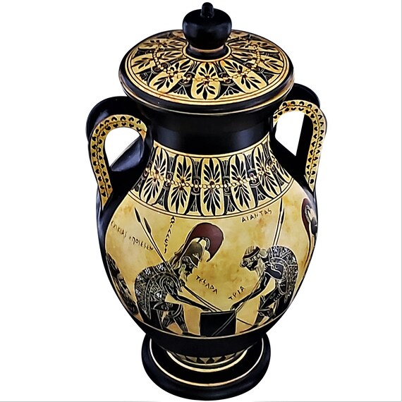 Achilles Ajax Exekias Ancient Greek Amphora Vase Museum Etsy