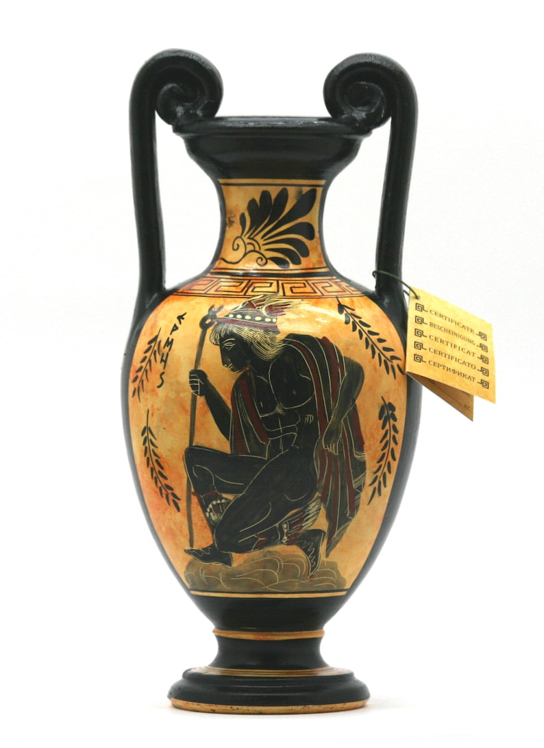 Greek God Hermes & Dionysus Vase Pot Ancient Greek Ceramic Etsy