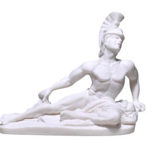 Achilles Dying Trojan Hero Cast Marble Greek Sculpture Statue