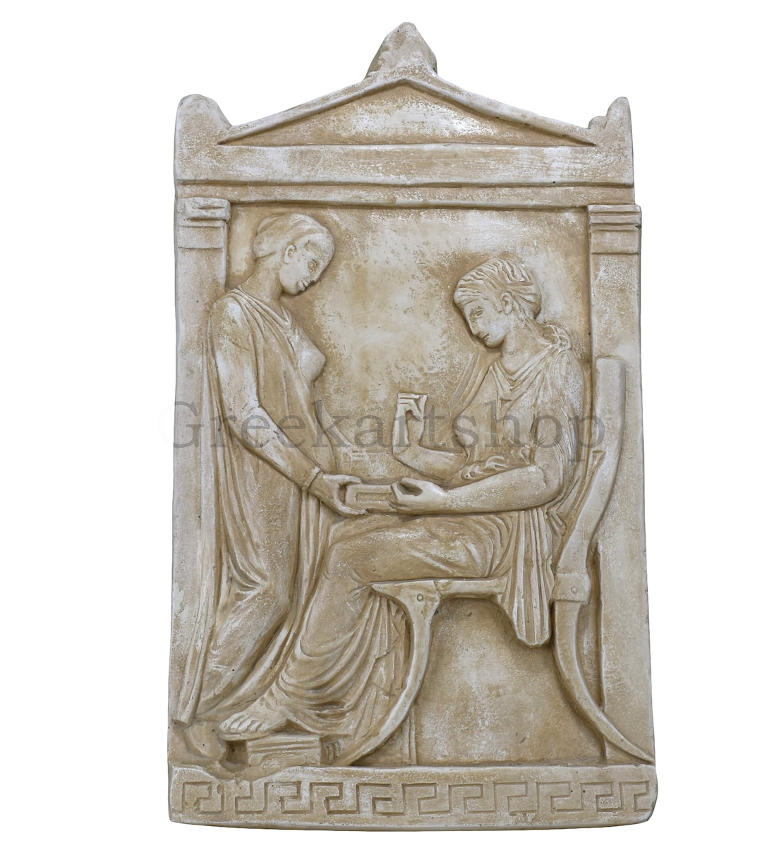 Funerary Grave Stele of Hegeso Relief Frieze Wall Decor Greek Sculpture ...