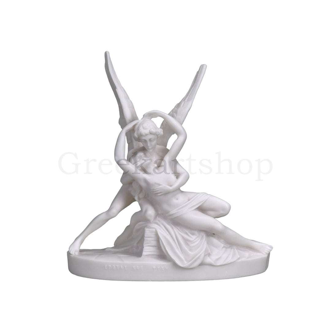 古代ギリシャ神話　キューピットとプシュケ　ブロンズ風　彫像　彫刻　置物 古代ギリシャ神話 キューピットとプシュケ ブロンズ風 彫像 彫刻