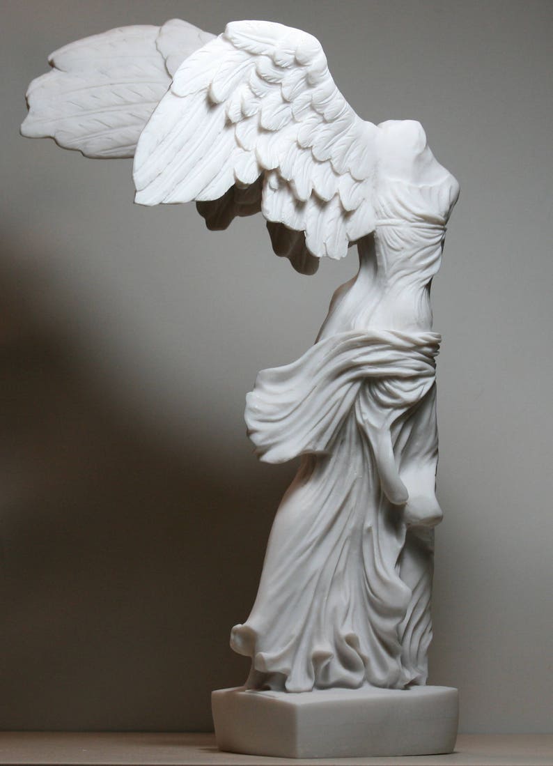 Winged Nike Victory of Samothrace Goddess Cast Marble Greek Statue Sculpture 14.17in 36 cm image 5