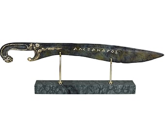 Great Alexander sword ancient greek Real Bronze Metal art sculpture handmade in Greece