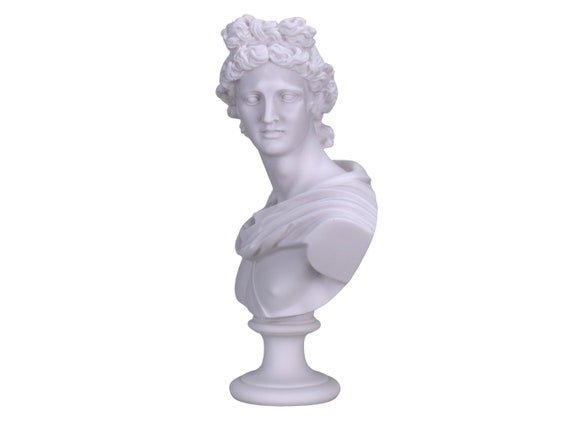 APOLLO Greek Roman God Bust Head Statue Cast Marble Sculpture Handmade  12.6in 32 Cm - Etsy